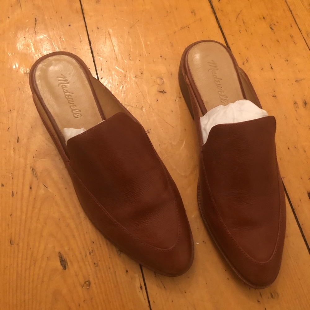 Madewell - Frances Loafer Brown Mules in Leather